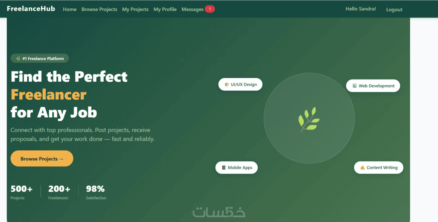 تصميم وتطوير صفحة هبوط متجاوبة باستخدام HTML وCSS - خمسات