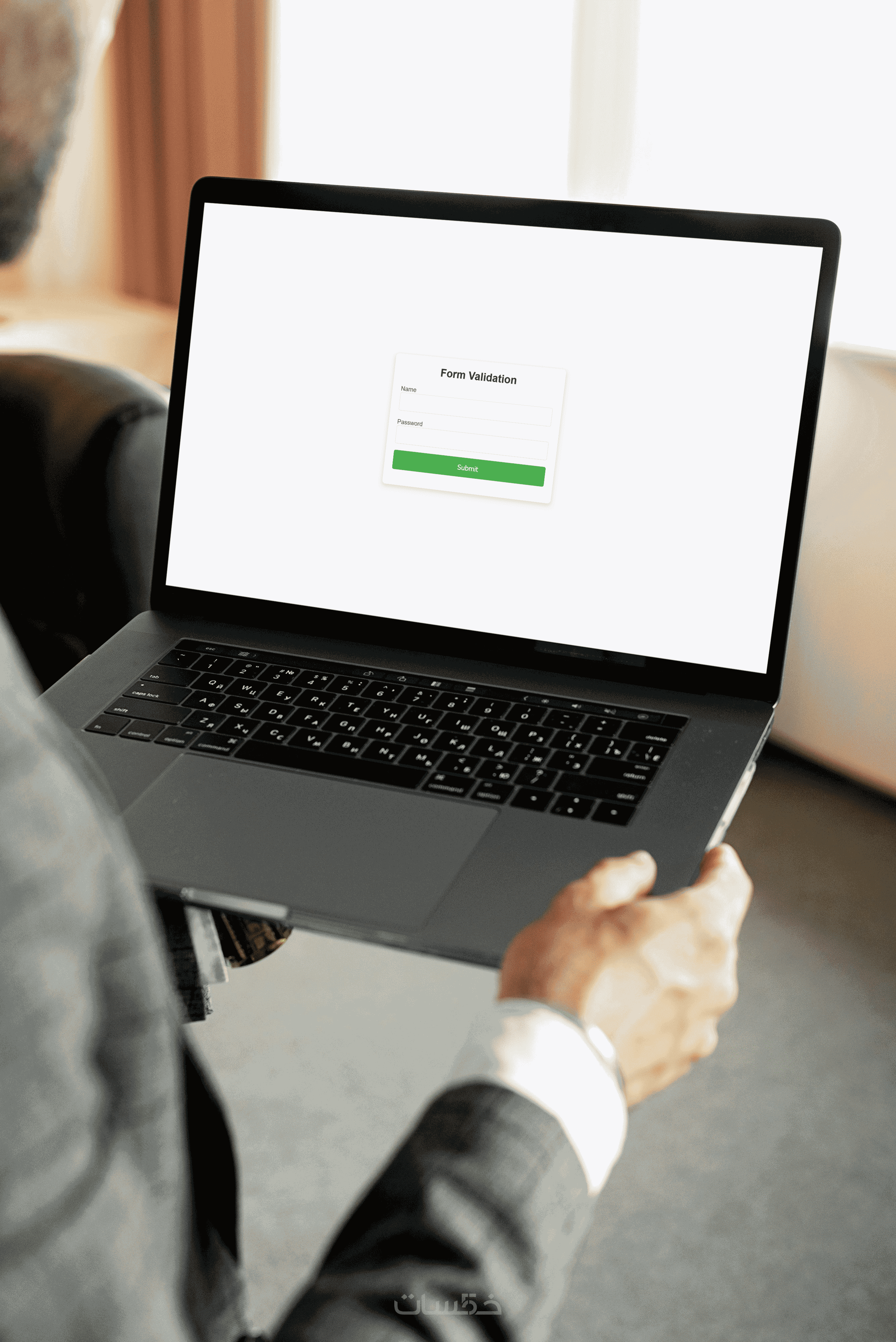 تصميم صفحة تسجيل دخول بـ HTML وCSS وBootstrap وJavaScript - خمسات