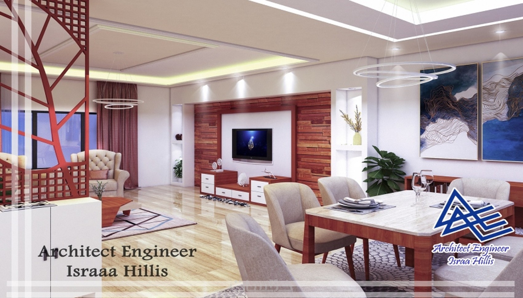 تصميمات 3D (مناظير داخليه وخارجيه) 5 للمتر الربع خمسات