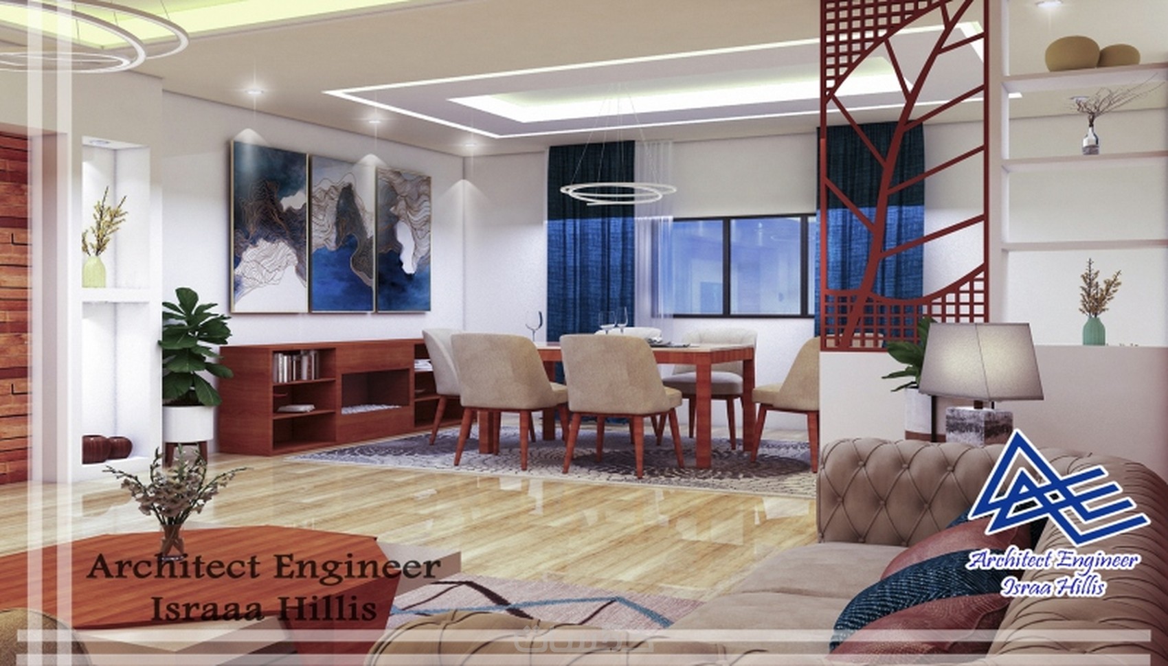 تصميمات 3D (مناظير داخليه وخارجيه) 5 للمتر الربع خمسات