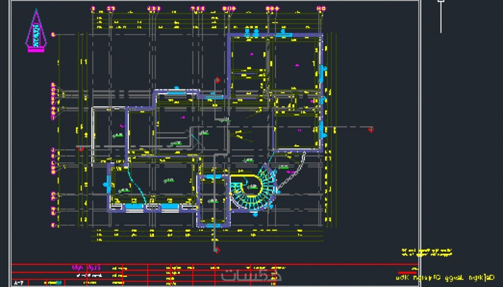 رسم مخططات الهندسة المعمارية و المدنية ببرنامج AUTOCAD خمسات