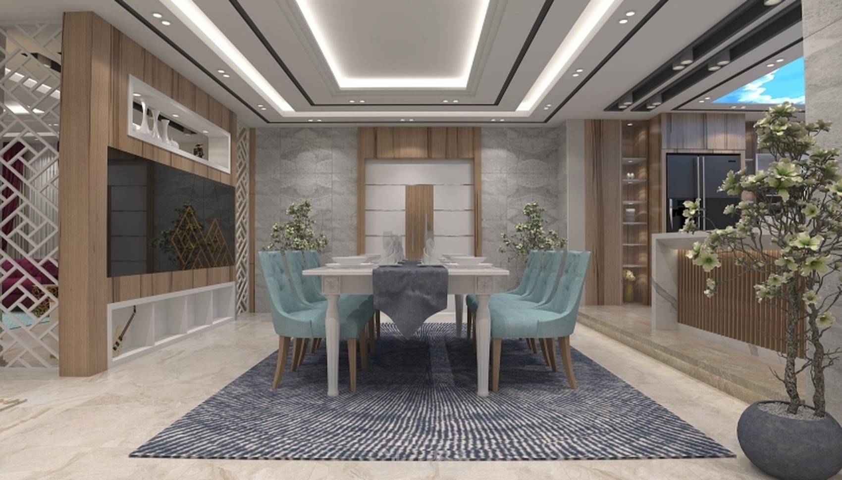 تصميم ديكور داخلي لجميع المنشأت الفلل والشركات خمسات