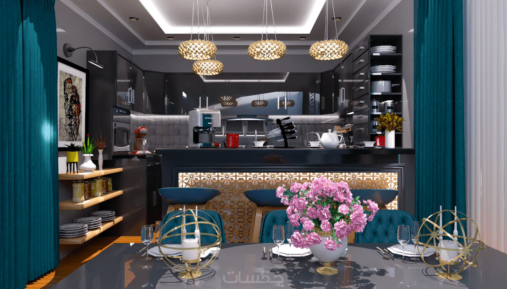 تصميم داخلي للغرف والمطابخ وجميع فراغات الشقه خمسات تصميم داخلي للغرف والمطابخ وجميع فراغات الشقه خمسات