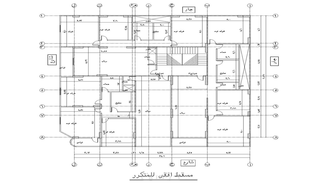 رسم هندسي تصميم باستخدام برنامج الأوتوكاد خمسات