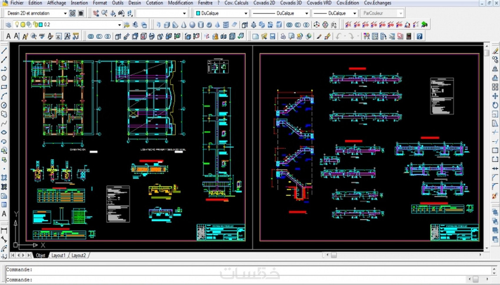 رسم هندسي إحترافي للمخططات باستخدام الاوتوكاد Autocad خمسات