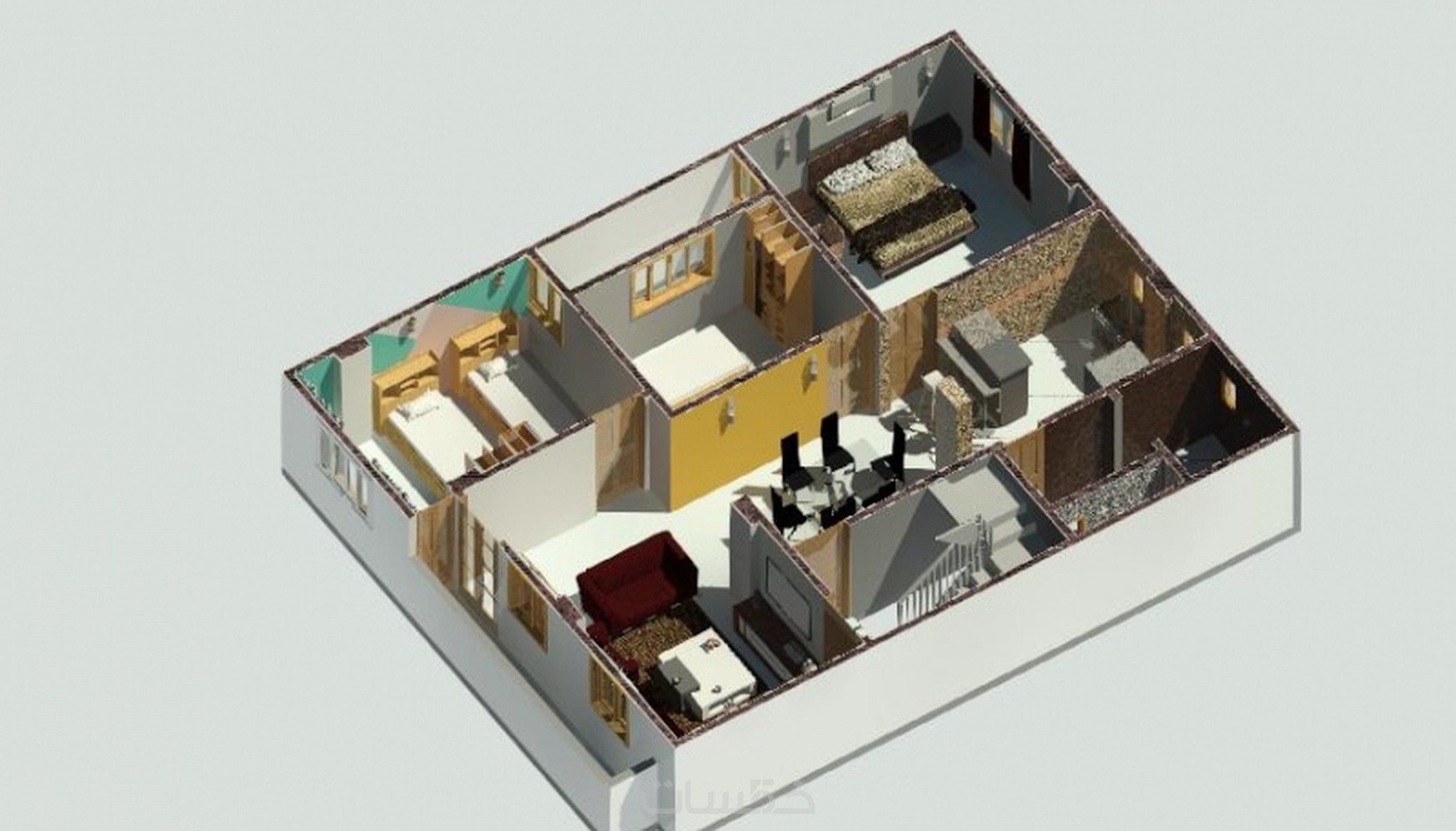 تصميم ديكور داخلى وتقسيم شقة بمقاسات الفرش المناسبة خمسات تصميم ديكور داخلى وتقسيم شقة بمقاسات الفرش المناسبة خمسات