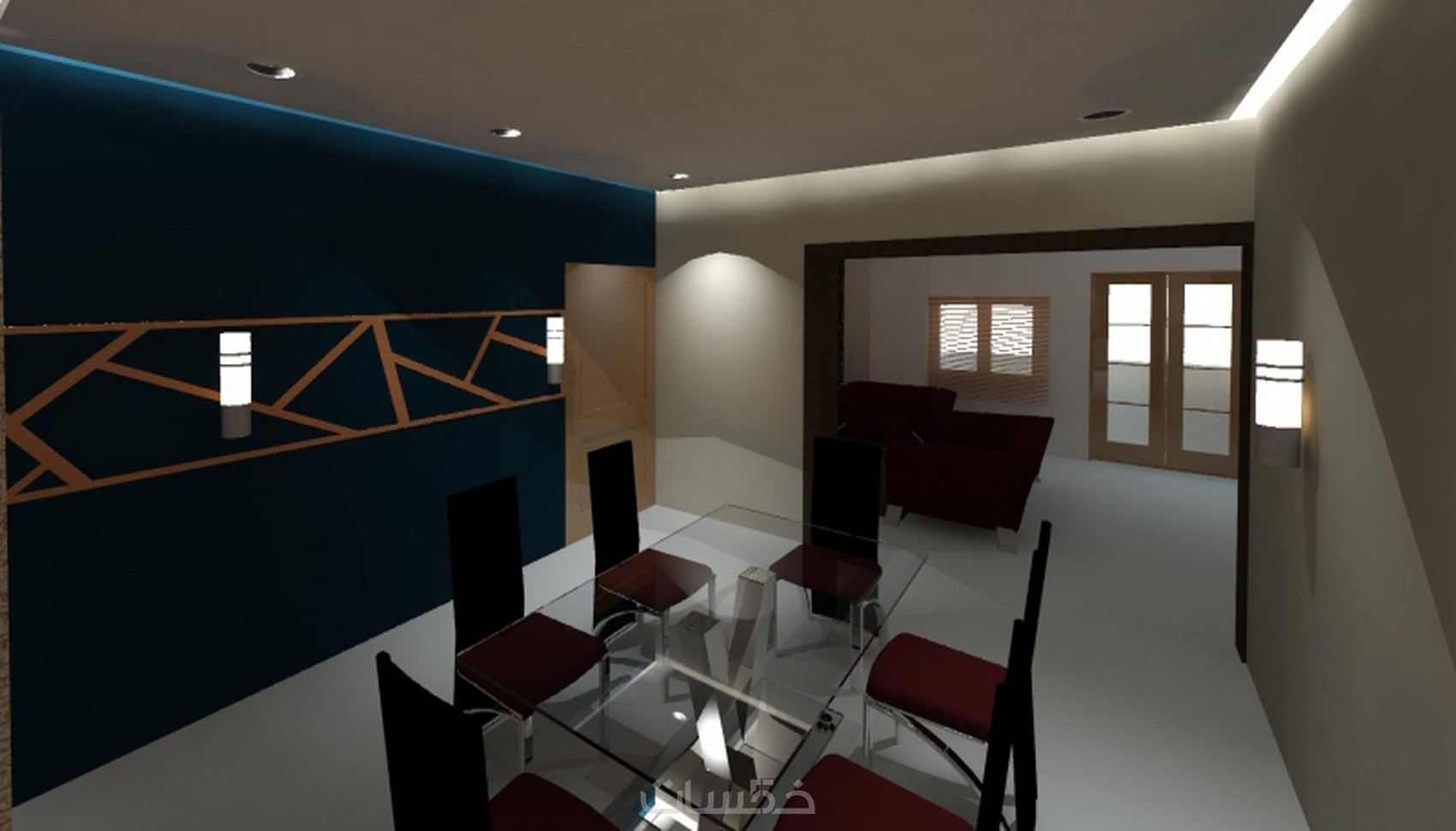 تصميم ديكور داخلى وتقسيم شقة بمقاسات الفرش المناسبة خمسات تصميم ديكور داخلى وتقسيم شقة بمقاسات الفرش المناسبة خمسات