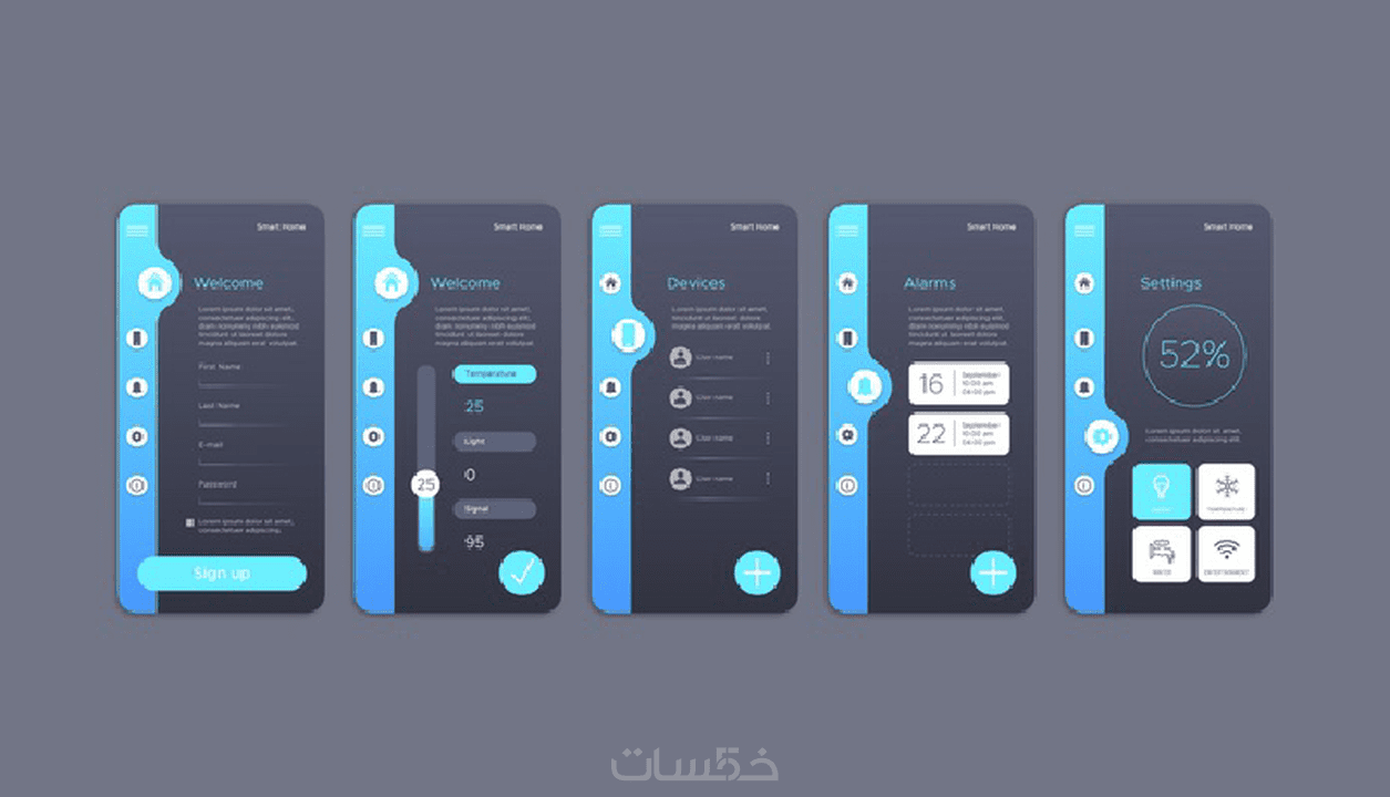 تصميم واجهات تطبيقات احترافية ب5 خمسات