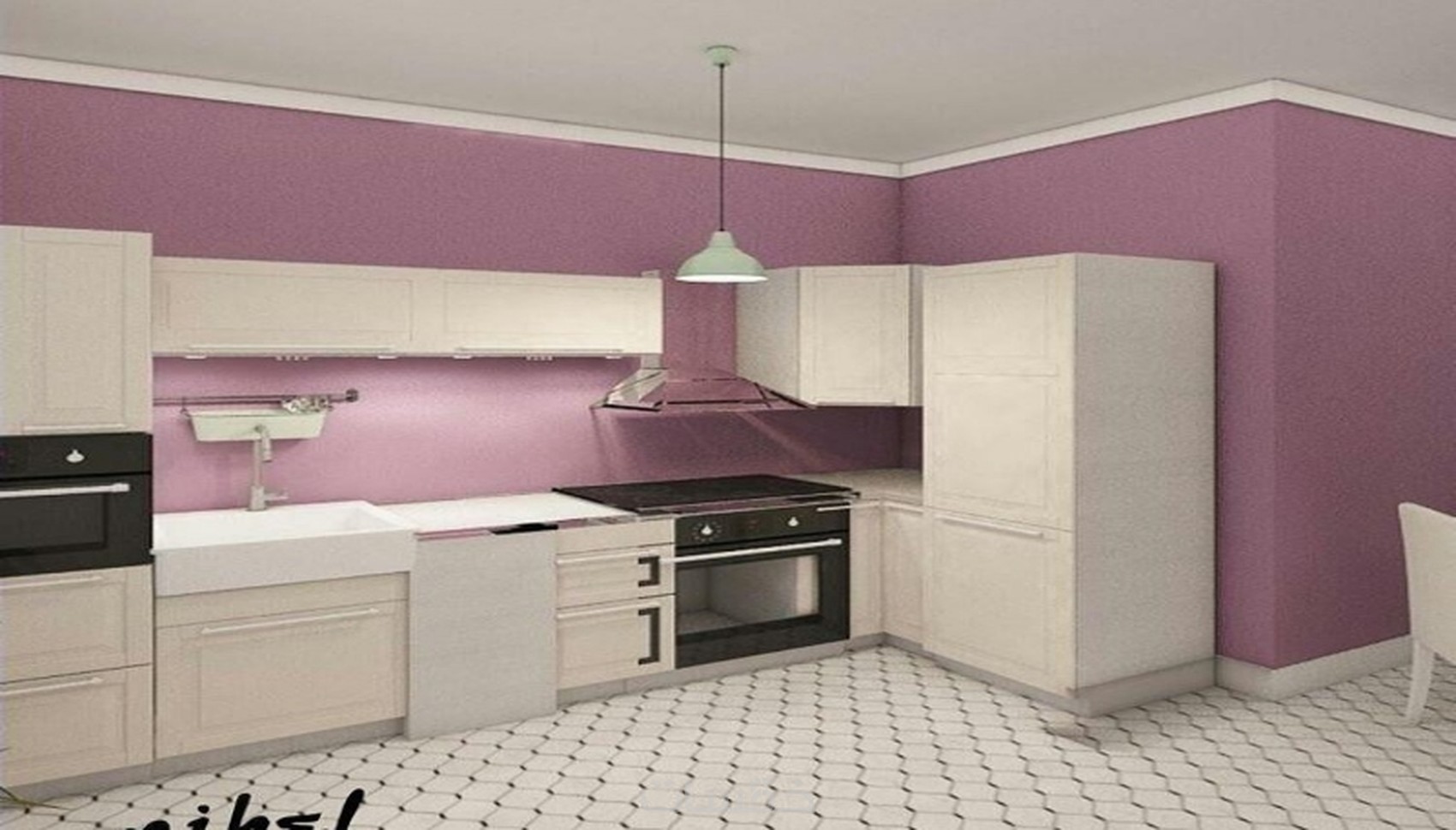 تصميم ثلاثي الأبعاد لمطبخ عصري خمسات