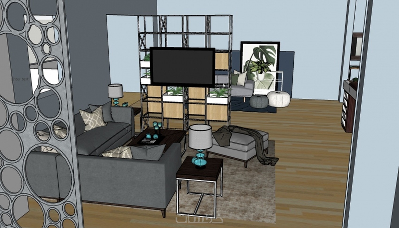 تصميم 2d او 3d لفراخ داخلي علي برنامج sketchup خمسات