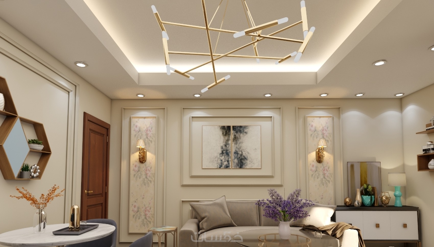 تصميم معماري و ديكور 3D وتصميم داخلي احترافي 5 لكل 2 متر خمسات