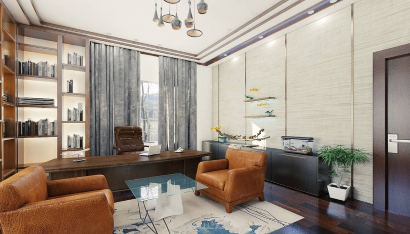 تصميم ديكورات داخلية بواسطة برنامج 3D MAx خمسات