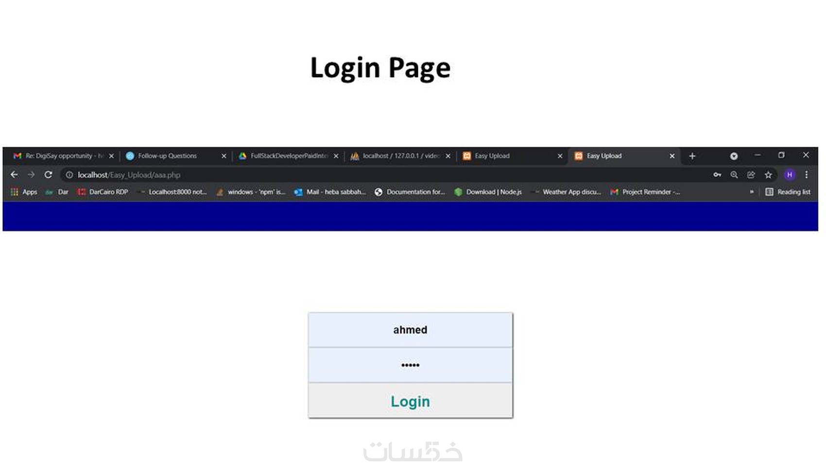 تصميم او برمجة موقع HTML+ CSS + JavaScript + PHP + MySql - خمسات