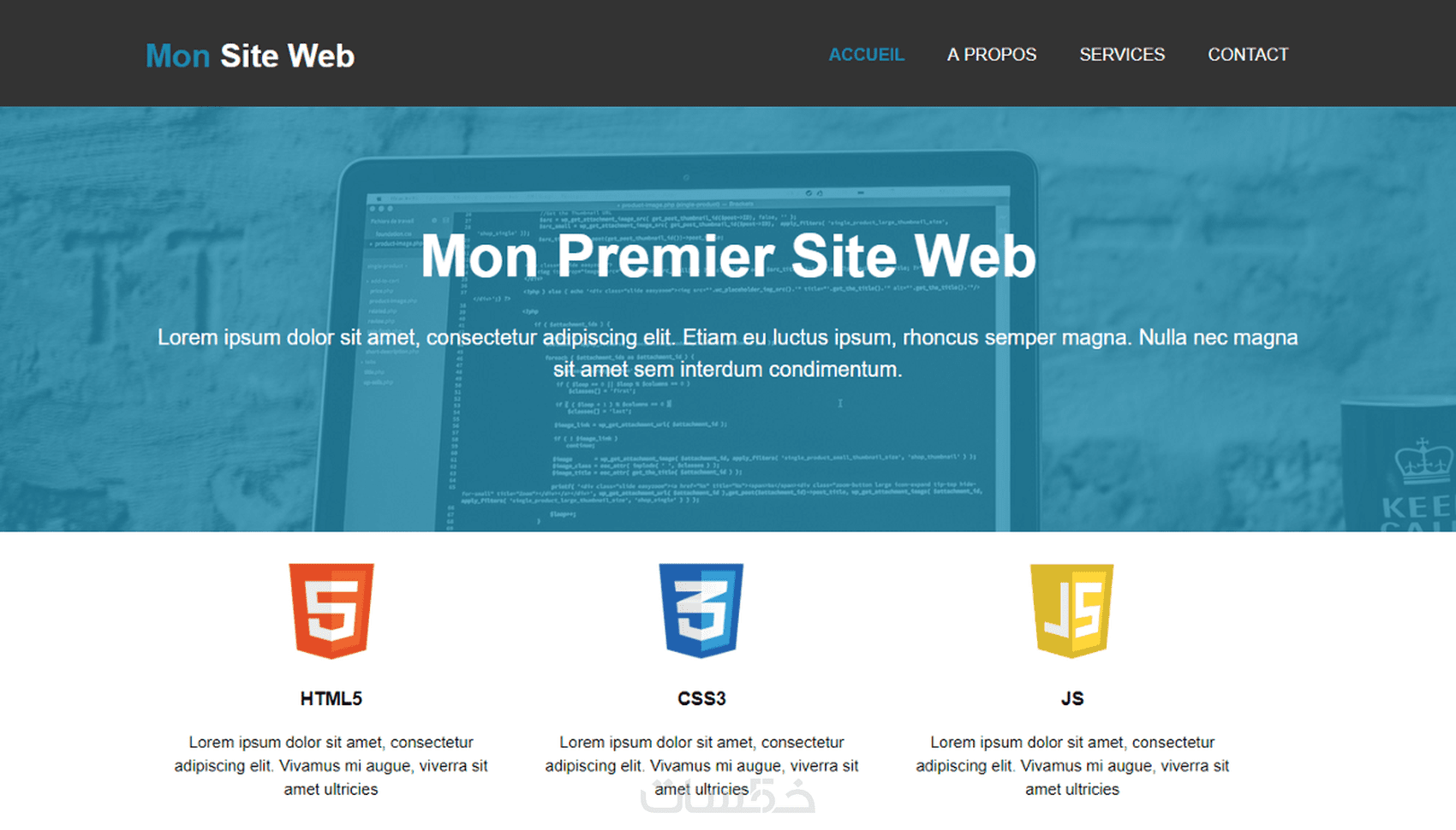 تصميم موقع احترافي HTML+ CSS3 + JavaScript + PHP + MySql - خمسات