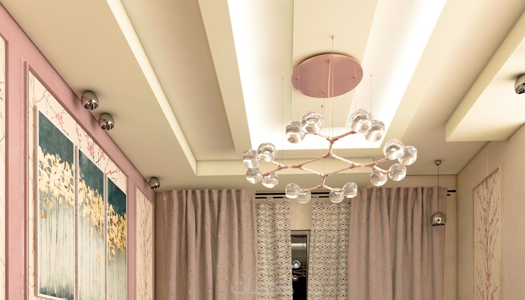 تصميم داخلي للفراغات المعماريه باستخدام (3d max +photo shop) خمسات