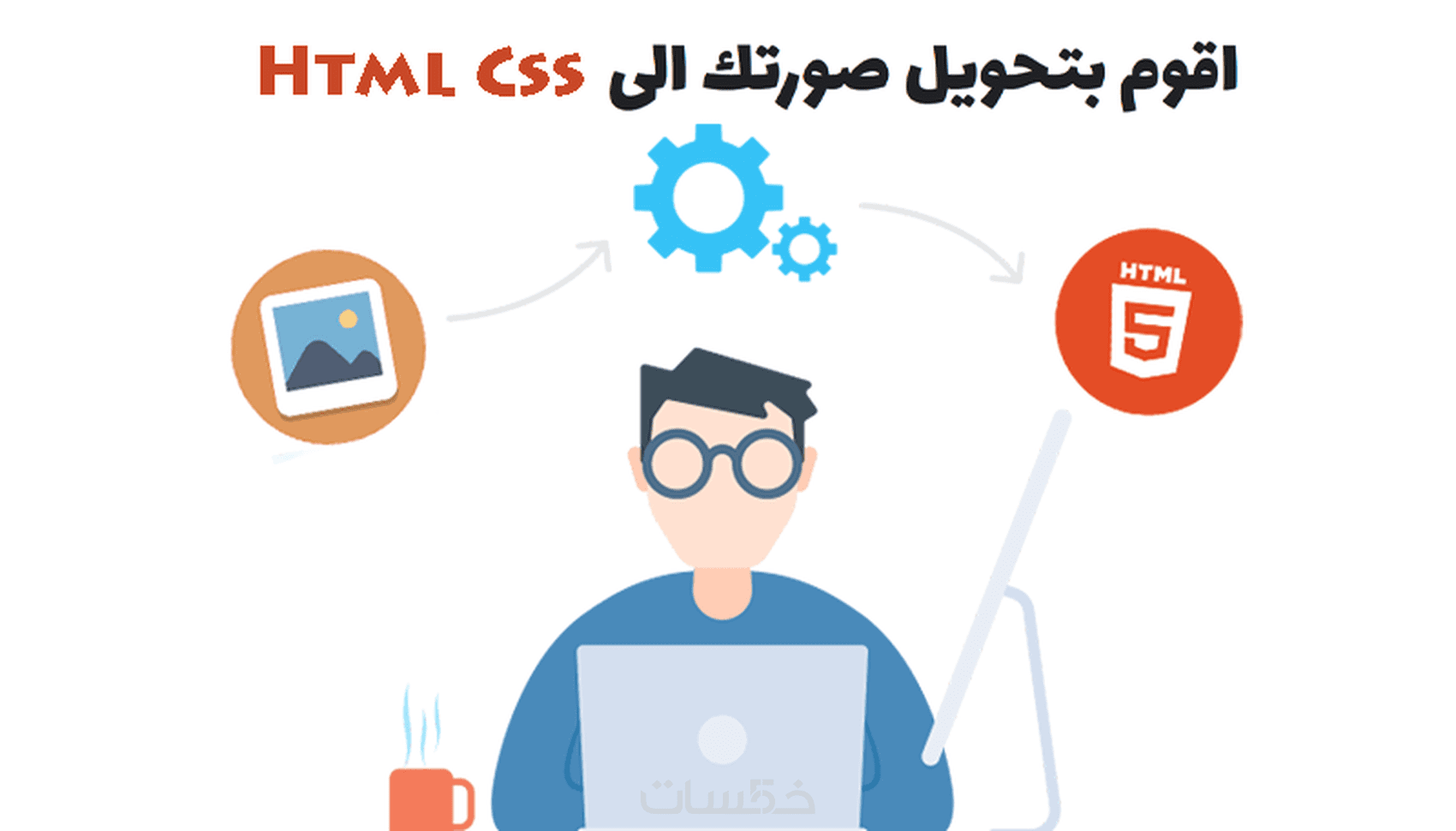 تحويل أي صوره إلى صفحة ويب بأكواد html و css - خمسات