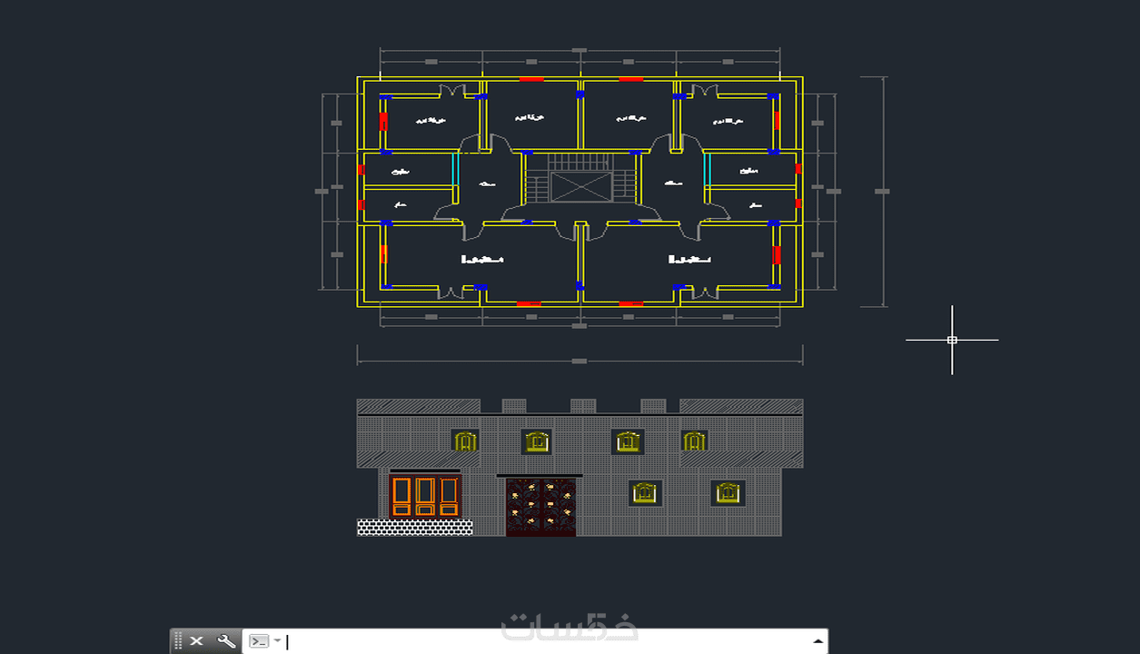 رسم واعداد المخططات الهندسيه بالكاد Auto Cad خمسات