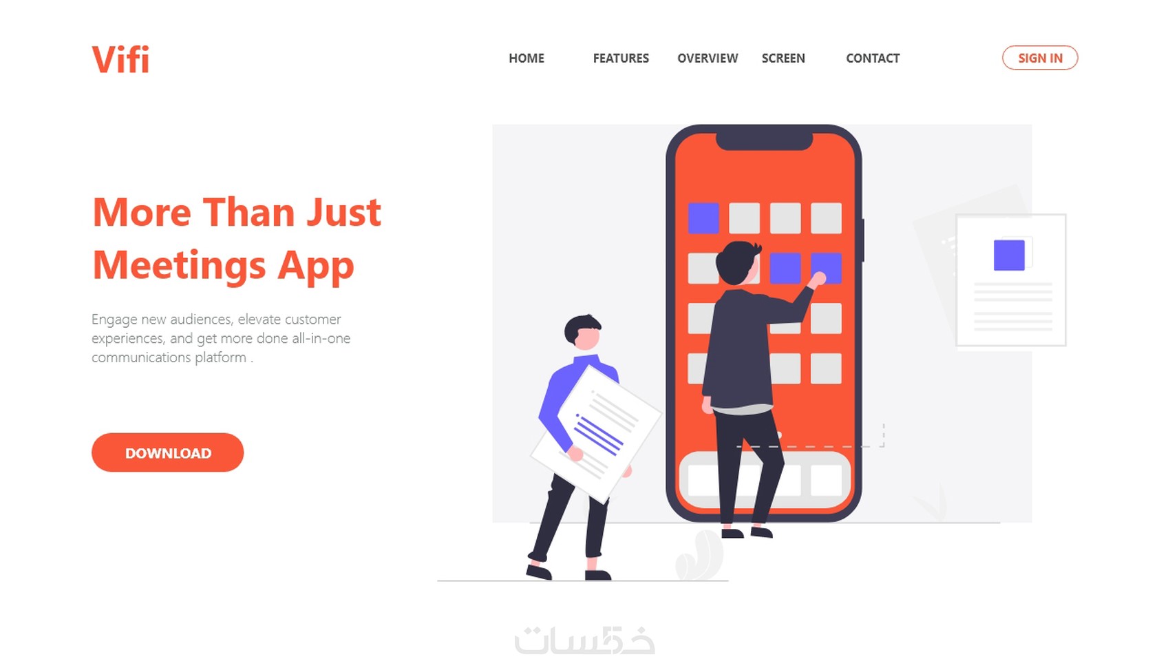 تصميم واجهة مستخدم UI/UX لصفحة ويب احترافية - خمسات