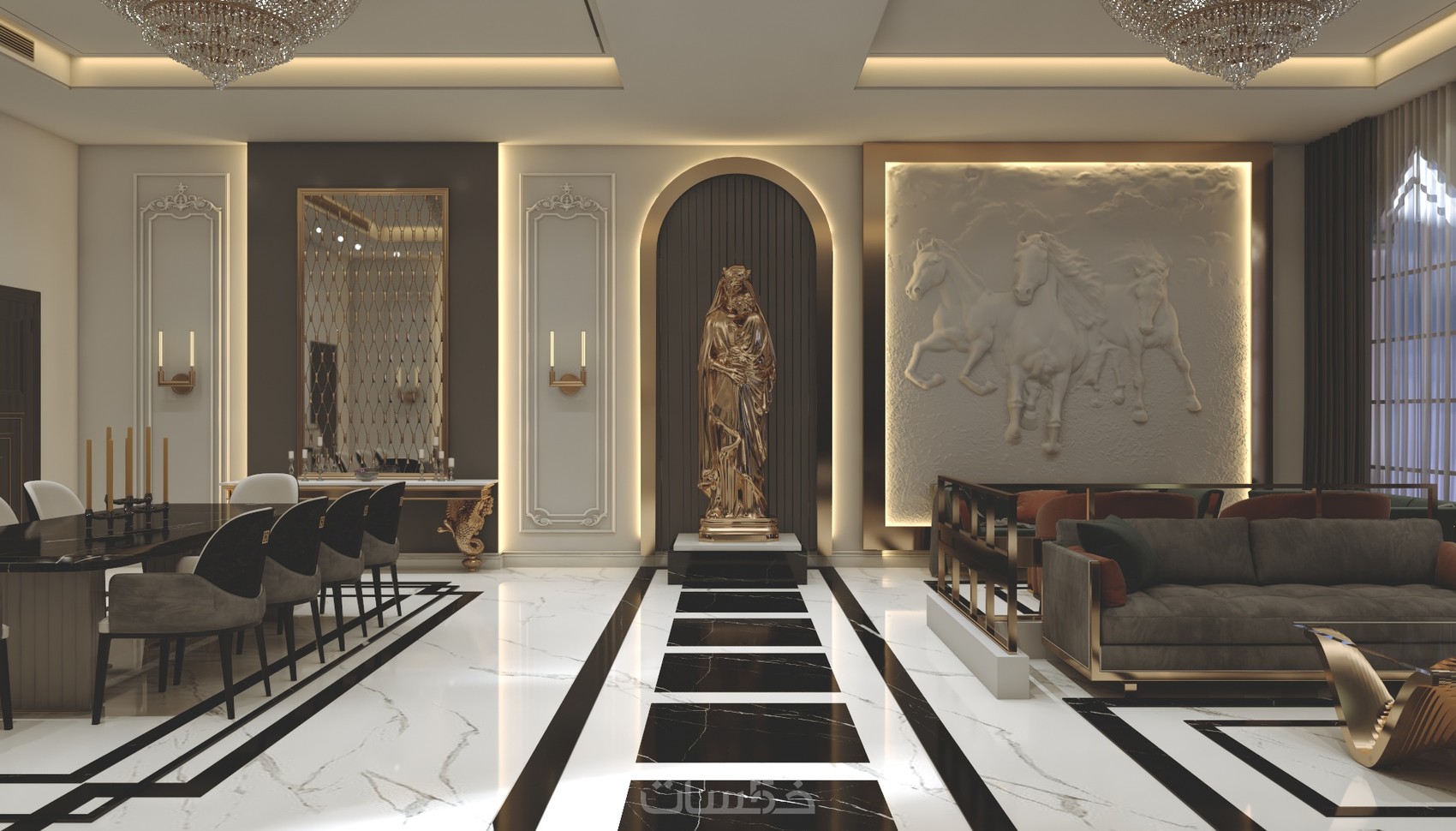 تصميم ديكور داخلي مميز حسب الطلب بتقنية 3D & 2D - خمسات