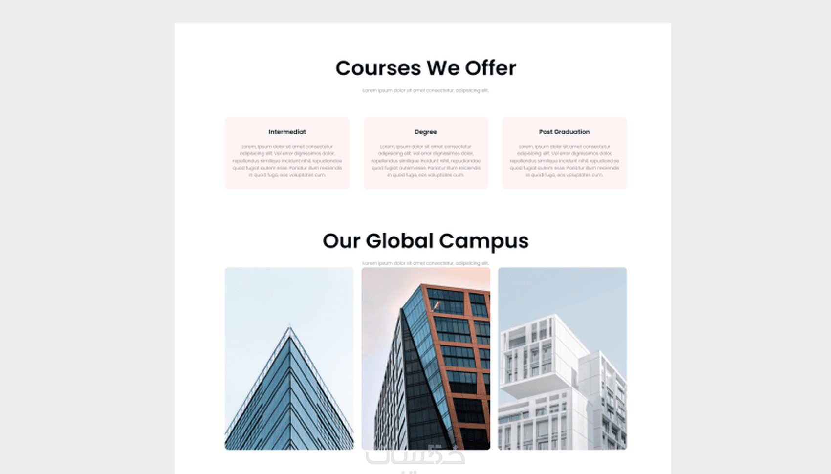تصميم موقع الكتروني باستخدام Html CSS JS - خمسات