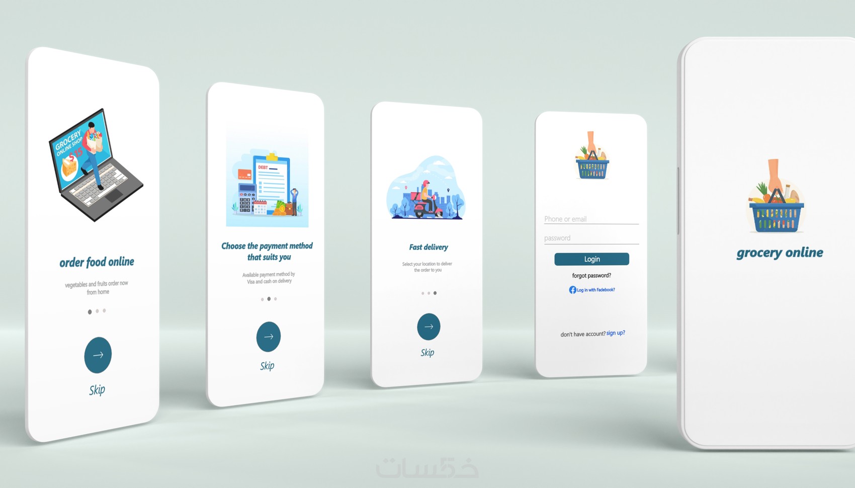 تصميم واجهات ui ux للموبايل - خمسات