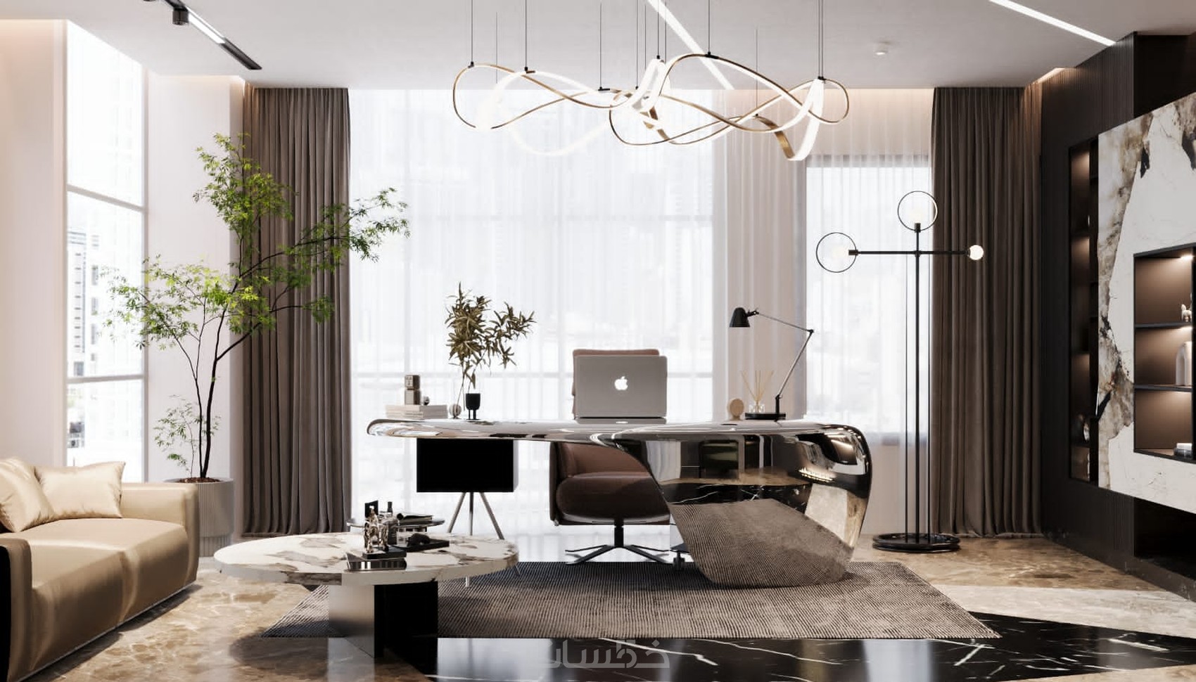 تصميم داخلي مكتب اداري office - خمسات