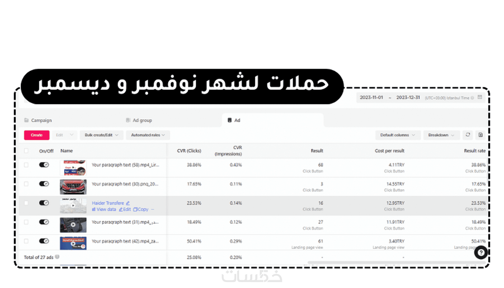 اطلاق اعلان مموّل لمدة إسبوع في تيكتوك - خمسات