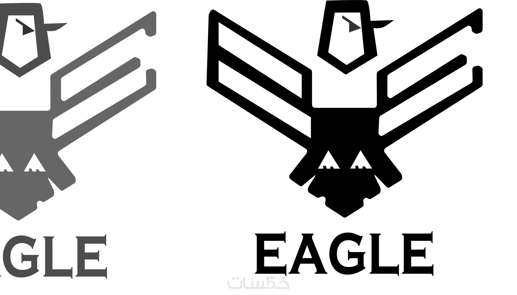 تصميم شعار لوجو logo علي برنامج illustrator - خمسات