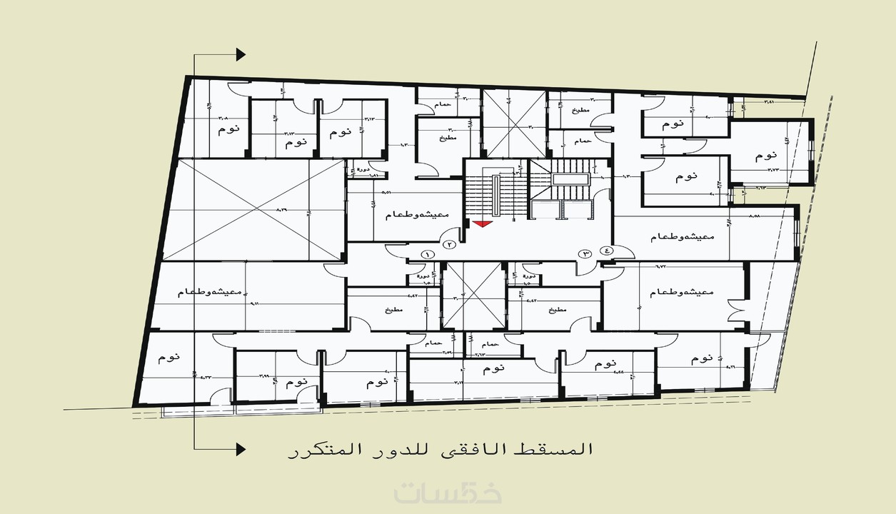 رسم ثنائي الأبعاد 2d أوتوكاد أو ريفيت خمسات 8195