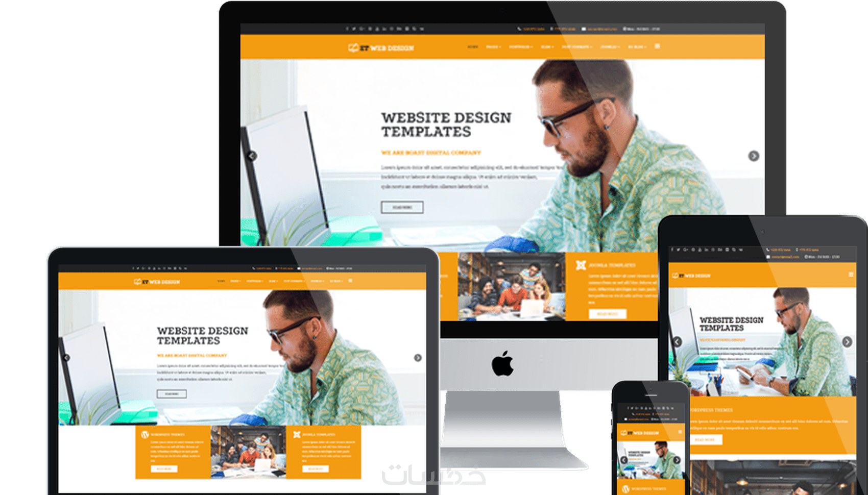 تصميم او برمجة موقع HTML+ CSS3 - خمسات