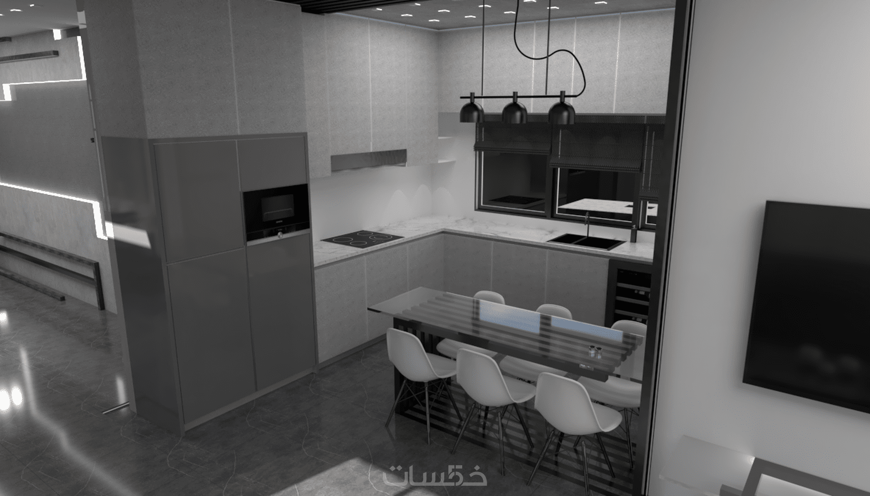 تصميم ديكور داخلي وخارجي يتضمن اختيار الالوان وتوزيع الاضاءة - خمسات