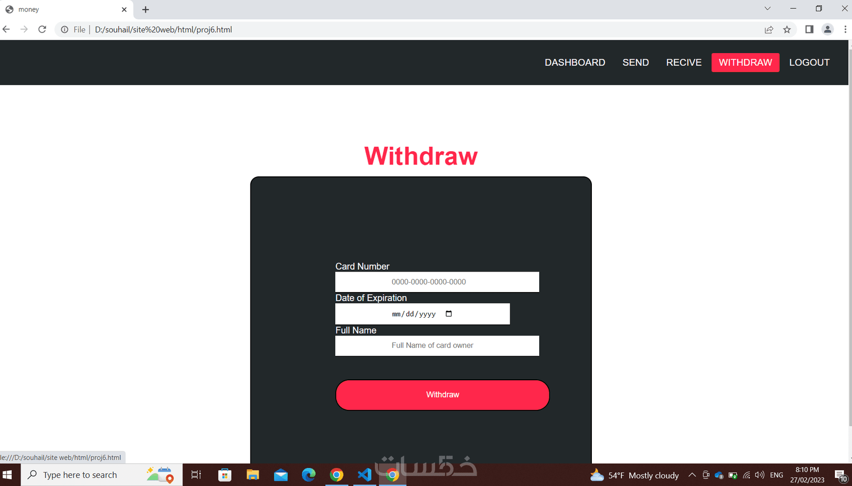 تصميم صفحة ويب باستخدام Html5,Css3,Java-Script,bootstrap - خمسات image.