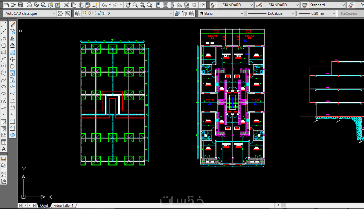 رسم المخططات الهندسية المعمارية ب Autocad 2d خمسات