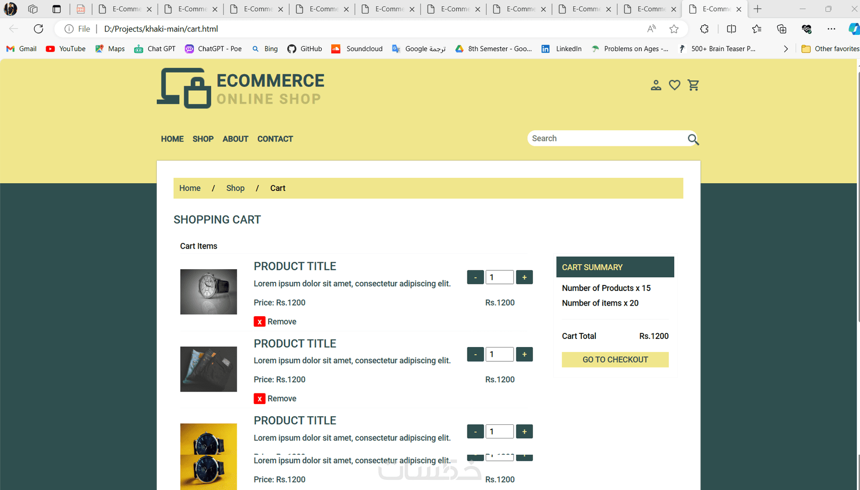 تطوير مواقع الويب HTML /CSS/ JavaScript/ BootStrap - خمسات