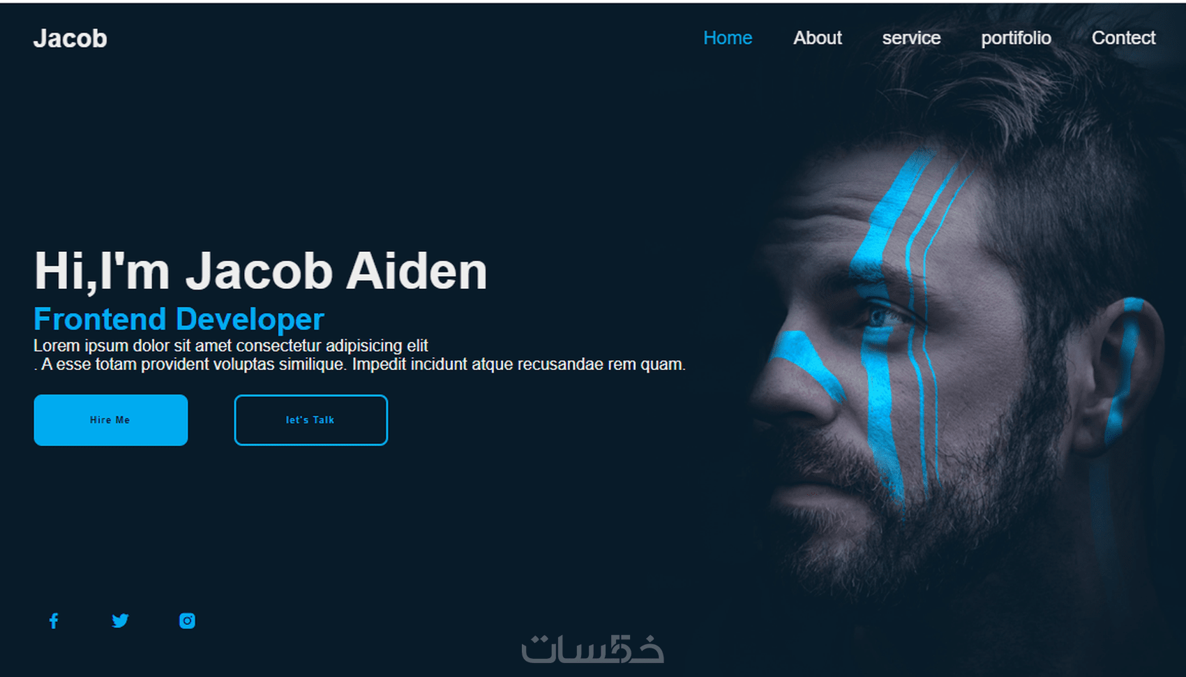 تصميم واجهة موقع باستخدام HTML و CSS بشكل رائع وبسعر مميز - خمسات
