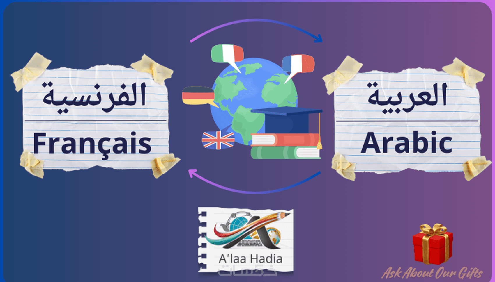 الترجمة من الفرنسية إلى اللغة العربية أو الانجليزية - خمسات
