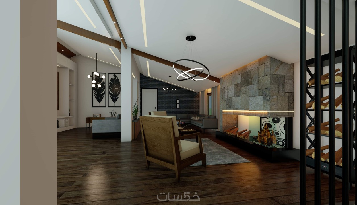 تصميم ديكور 3D داخلي وخارجي للمنازل والفيلات والمحل تصاميم خمسات