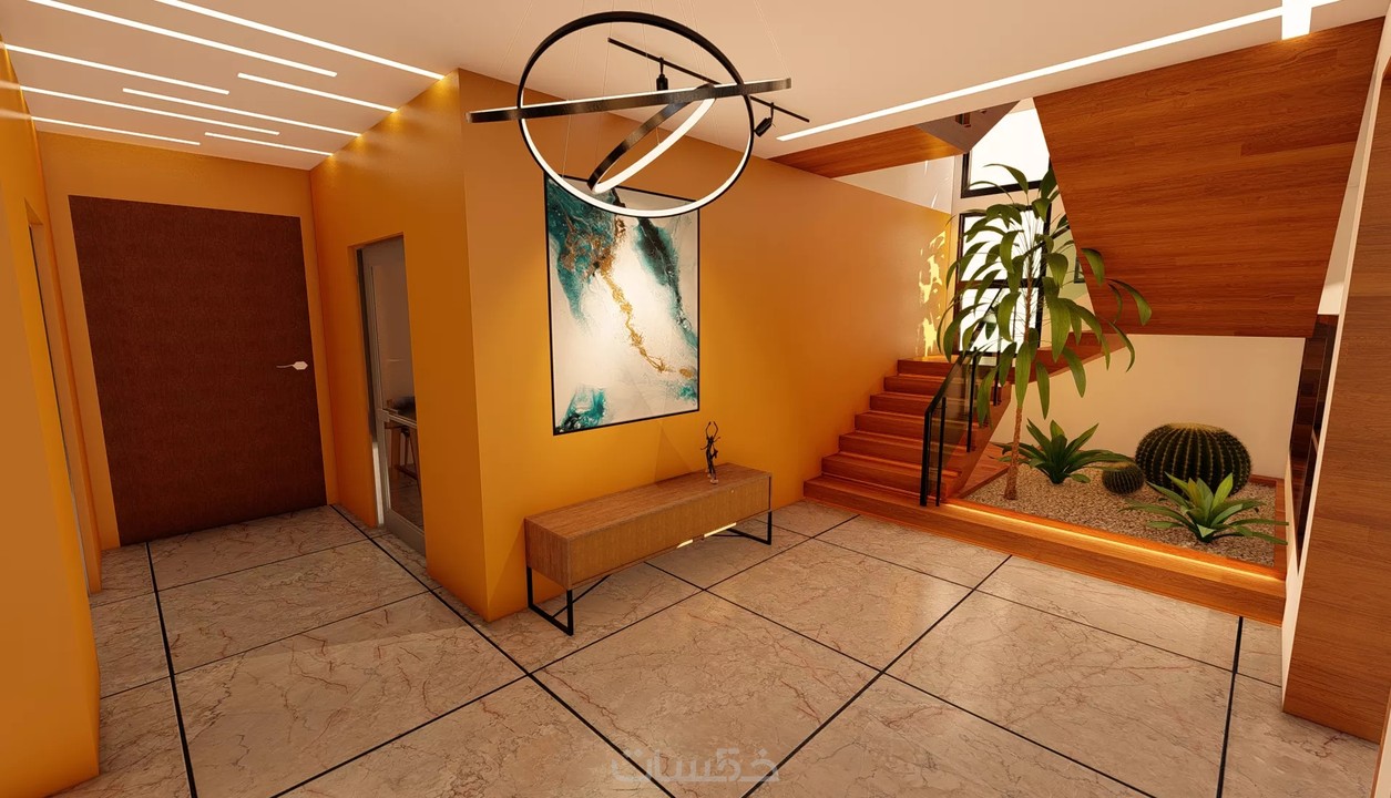 تصميم ديكور 3D داخلي وخارجي للمنازل والفيلات والمحل تصاميم خمسات