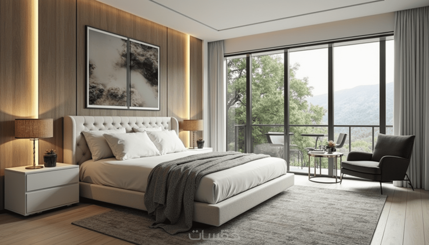 تصميم داخلي مودرن لغرفة نومك - خمسات