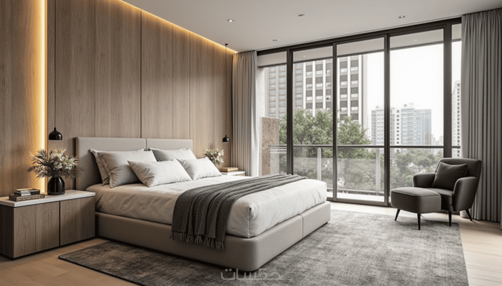تصميم داخلي مودرن لغرفة نومك - خمسات