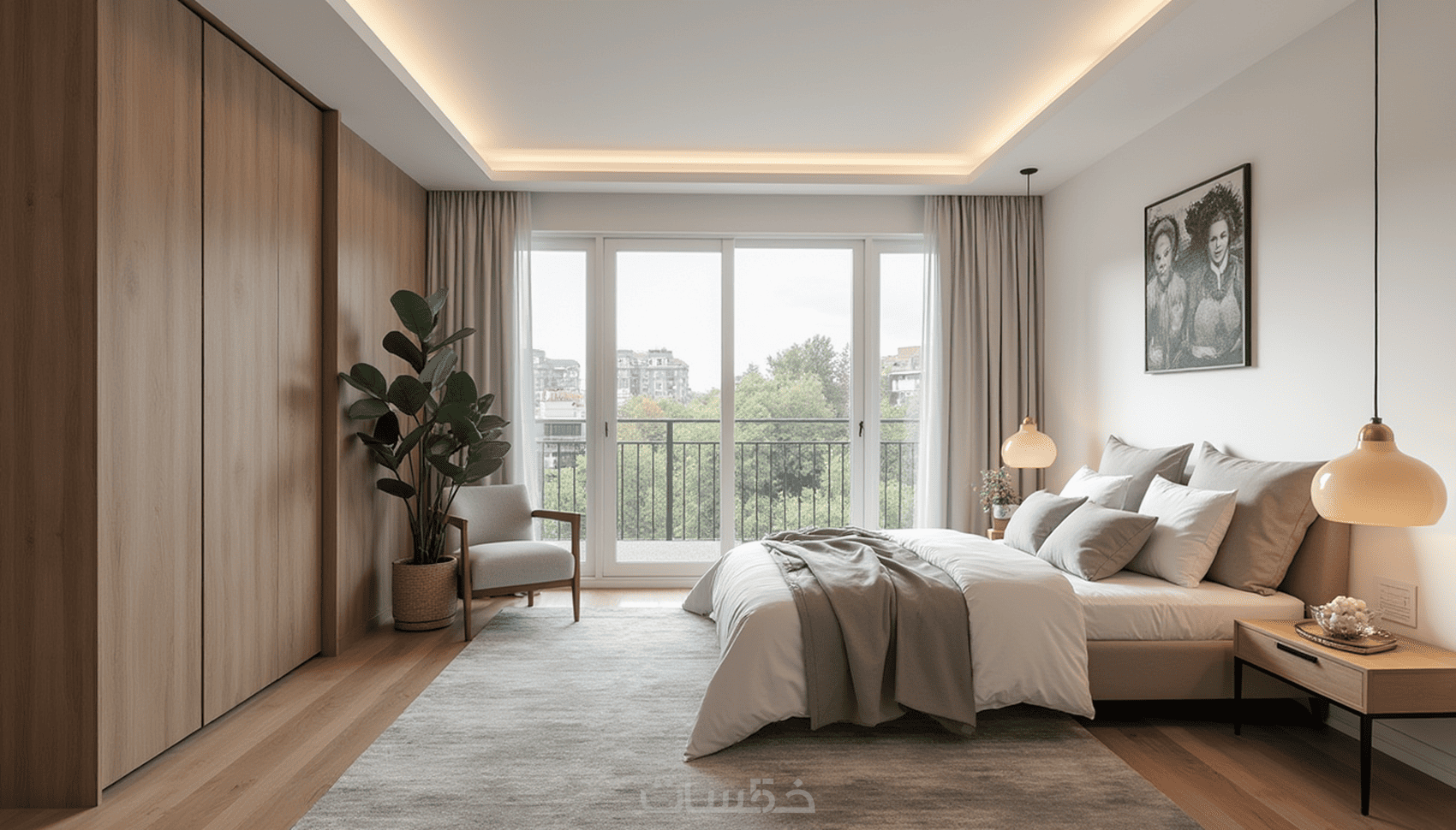 تصميم داخلي مودرن لغرفة نومك - خمسات