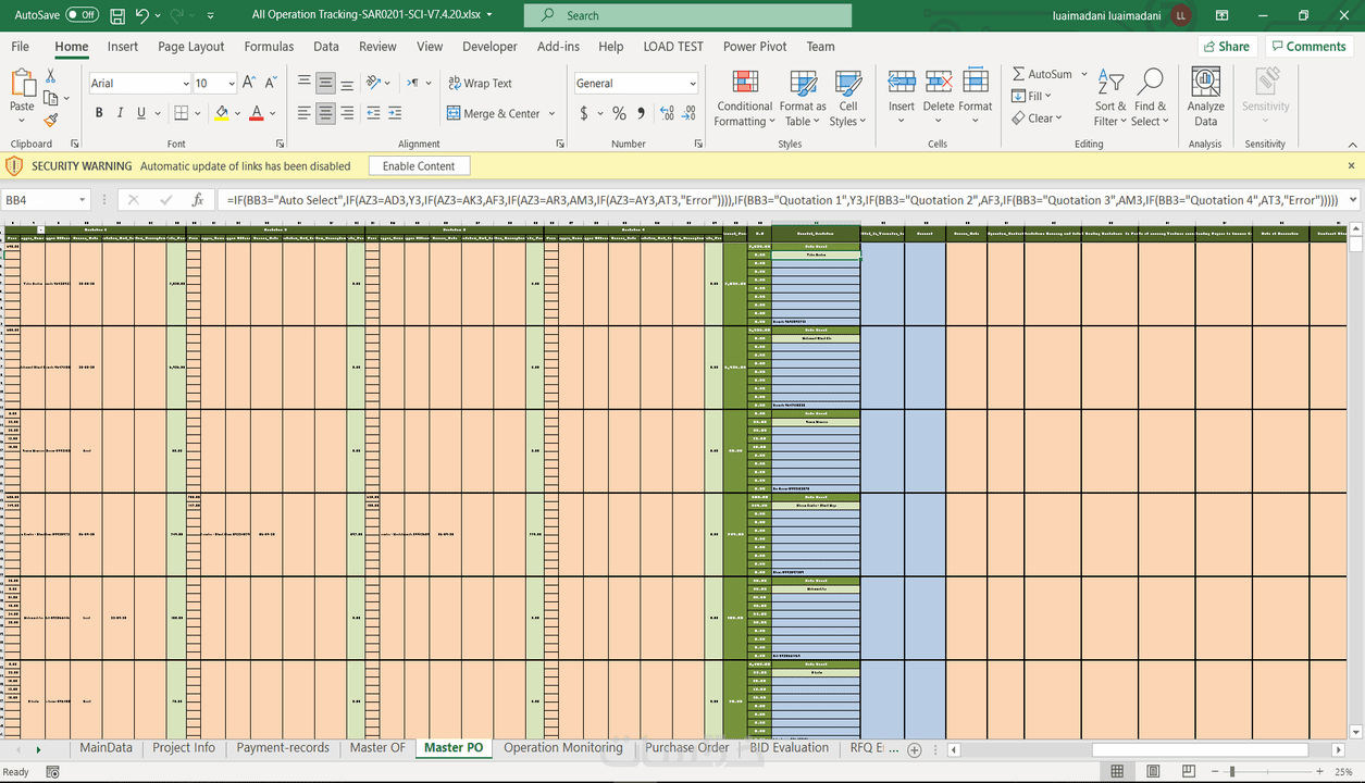 اعداد أدوات احترافية باستخدام Excel خمسات 1074