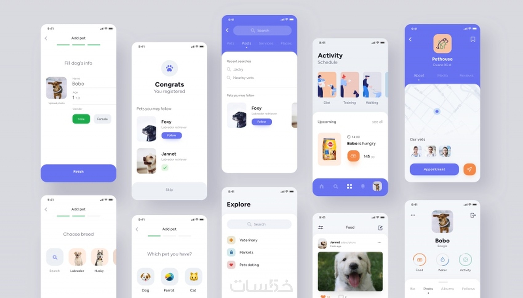تصميم واجهة مستخدم عصرية ل آي فون والاندرويد UX UI Design - خمسات
