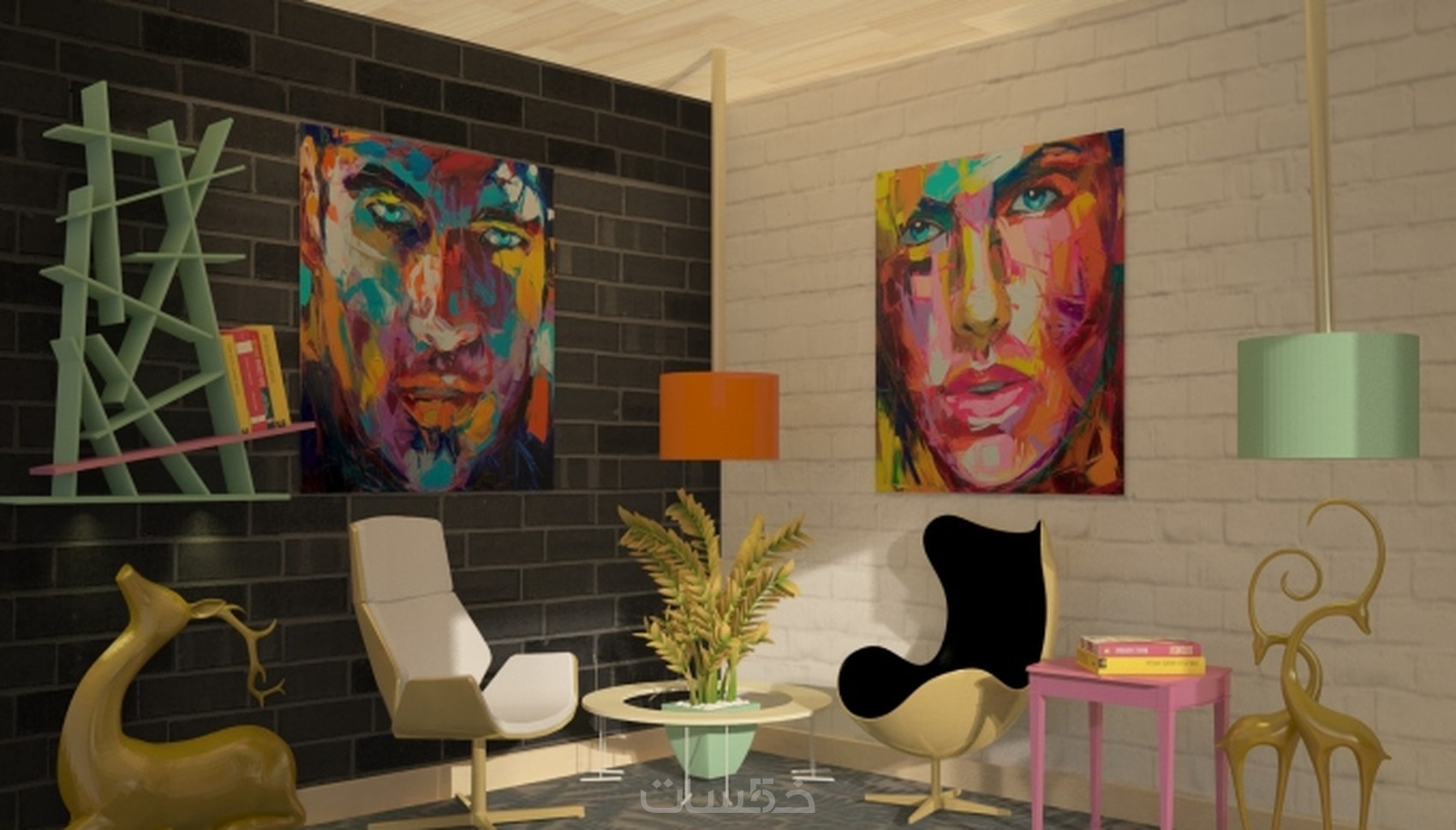 3D Max معماري او ديكور او حدائق 5 دولار لكل 20 متر ، 12 ساعه خمسات