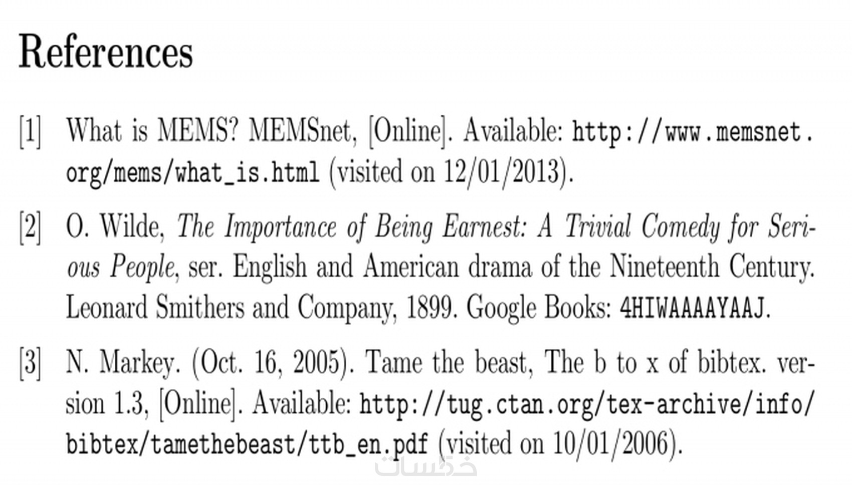 ترتيب جدول المصادر في نهاية البحوث APA and IEEE style خمسات