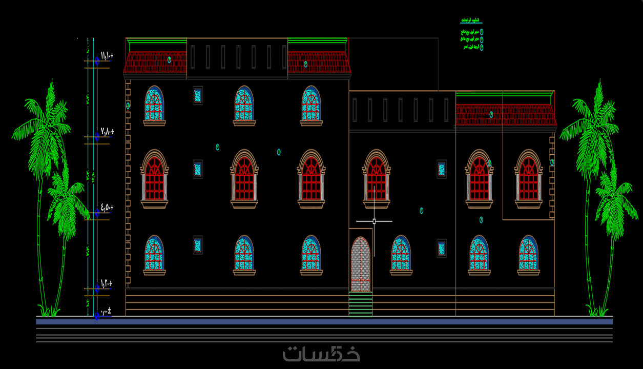 رسم معماري علي الاوتوكاد جميع المخططات خمسات