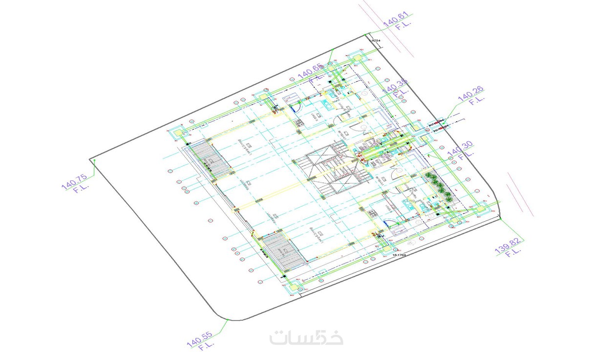 رسم المخططات الهندسية على الأوتوكاد خمسات