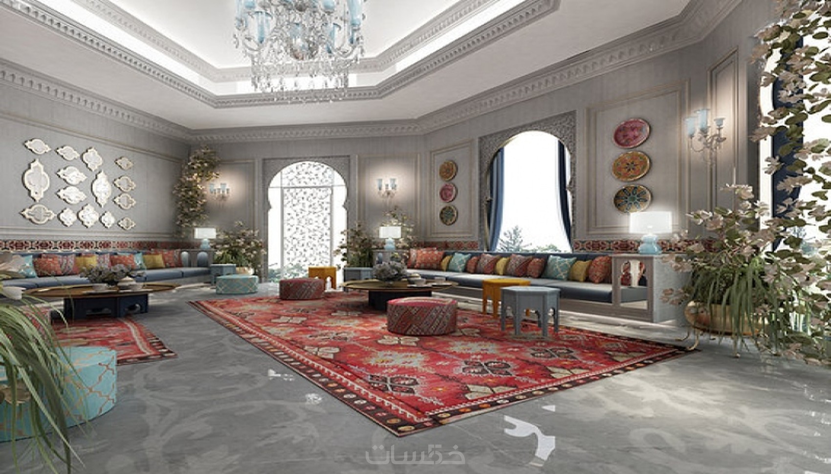 تصميم ديكورات داخلية للوحدات السكنية والغير سكنيه خمسات